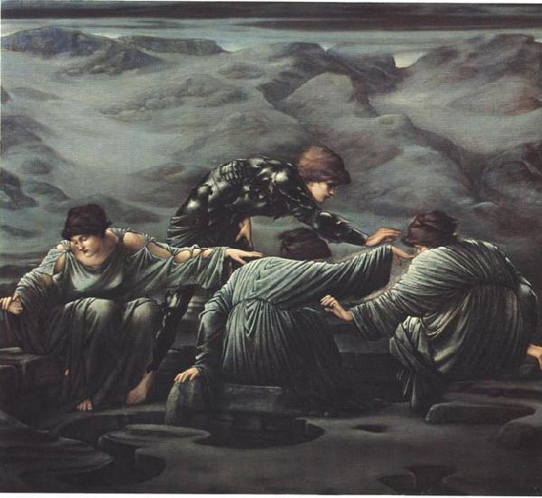 Edward Burne-Jones Perseus and the Graiae Edward Burne-Jones, oil painting picture